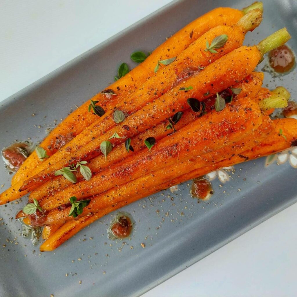 Roasted Baby Carrots With Strawberry Balsamic Vinaigrette