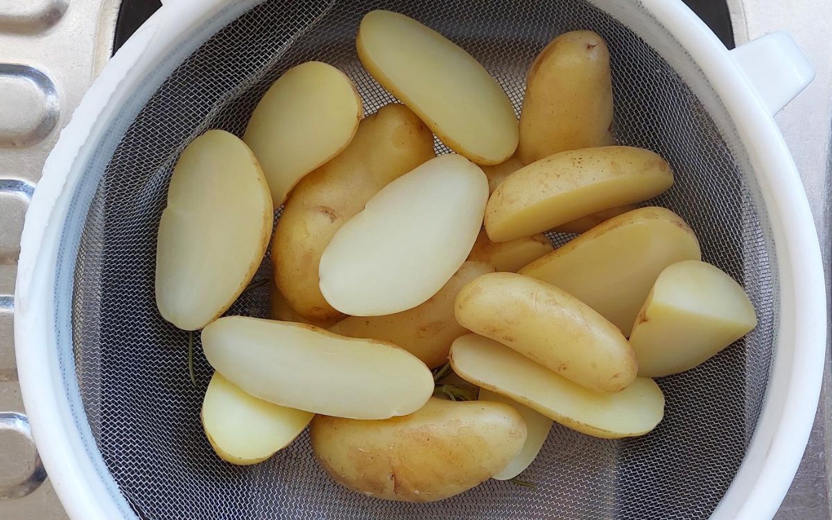 Drained Fingerling Potatoes