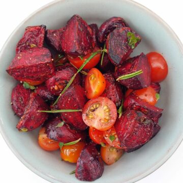 Herb Roasted Baby Beets with Cherry Tomatoes